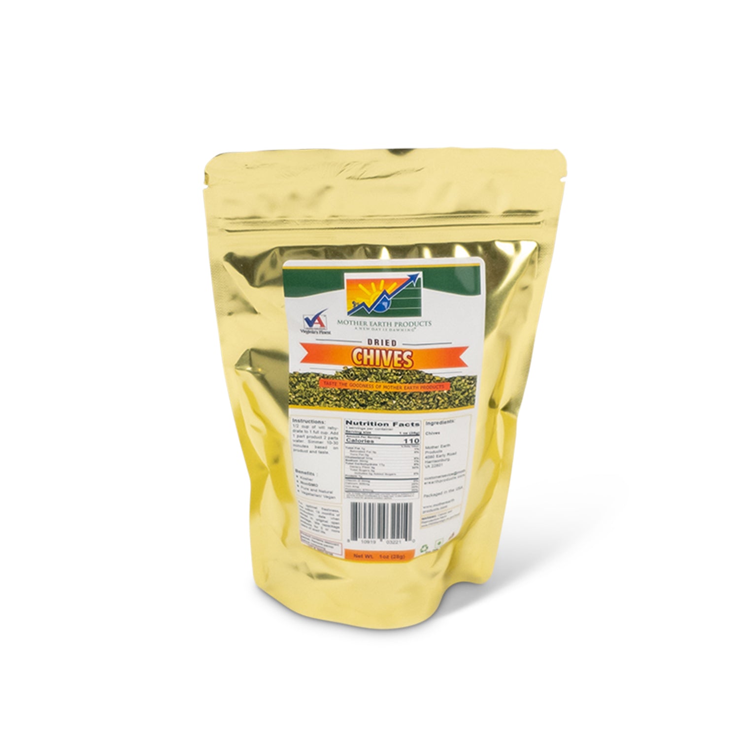 Dried Chives 2 Cup Mylar